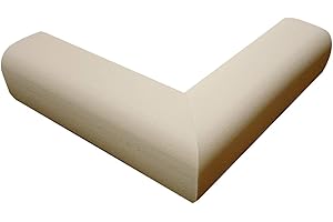 Cardinal Gates KEPK Large Hearth Pad Kit - Fireplace Baby Proofing - Adhesive Backed Fireplace Bumpers for Babies - 12.5 Feet of Padding with 3 Straight Pieces & 2 Corners - Made in the USA - Ivory