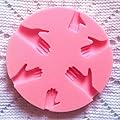 Human Hand Fondant Cake Decorating Silicone Mould Fimo DIY Mold Tools HU Jakgrit