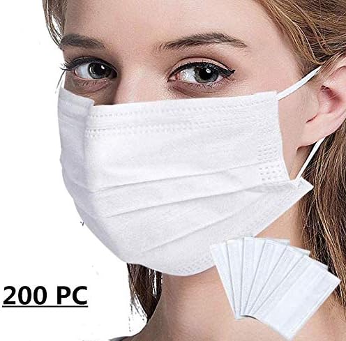200PCS Disposable Earloop Mouth Face ๐๐๐๐ 3-Layer ๐๐๐๐s 200PCS Safety Protection Anti Dust ๐๐๐๐