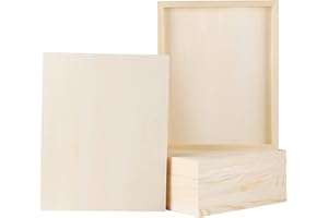 ADXCO 8 Pack Wood Panels 11 x 14 inch Wooden Canvas Board Unfinished Wooden Panel Boards for Painting, Arts, Pouring Use with Oils, Acrylics