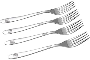 Callyne Dinner Forks 8.2 Inches, Stainless Steel, 12 Pieces Metal Forks
