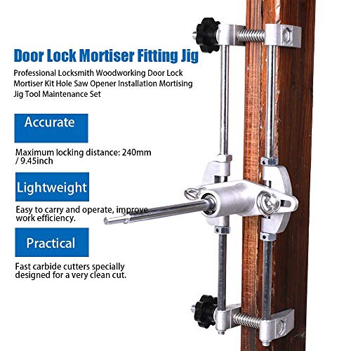 ZUINIUBI Mortice Lock Fitting Jig Door Lock Mortiser Kit Perforator
