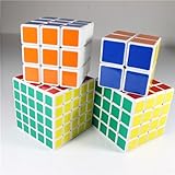 Elloapic New 2x2x2, 3x3x3,4x4x4,5x5x5 Magic Cube Puzzle Maze Puzzle Cube Toys White(Save lots of money!)