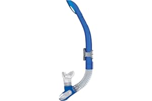 Mares Ergo Splash Snorkel for Scuba Diving, Snorkeling, Freediving with Semi-Dry Top, Anti-Splash System, Silicone Mouthpiece