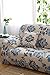 Elvoes Floral Printed Sofa Cover Anti-Slip Elastic Slipcover Stretch Polyester Fabric Soft Furniture Protector Couch Cover (Three seater(74''-90''), Provence)
