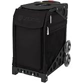 ZUCA Sport Stealth Sport Insert Bag and Black Frame with Flashing Wheels | Flashing Wheels, 39.5" Telescoping Handle Top Platform Seat, Supports up to 300 lbs