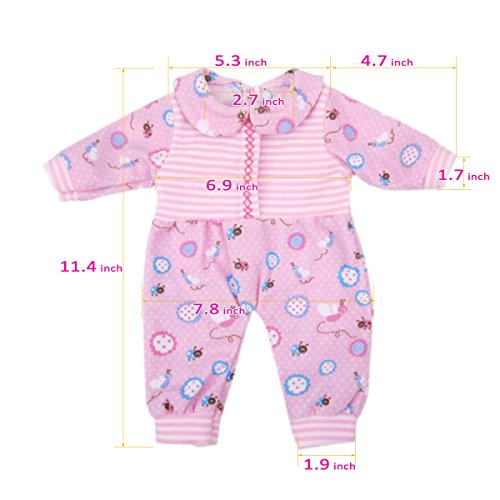 Bitty Baby Doll Clothes, AOFUL Cute Lovely Jumpsuit pajamas Outfit