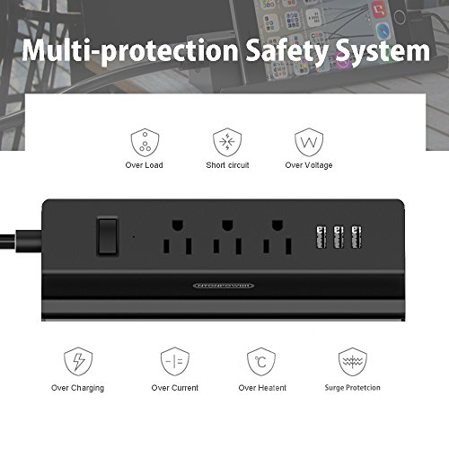 image for NTONPOWER Desktop Charging Station Surge Protector 1875W Max with 3 AC