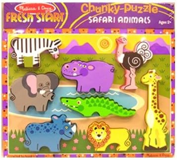 SCBLCI3722-5 - SAFARI CHUNKY PUZZLE pack of 5