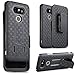 Microseven LG G5 Case, Super Slim Hard Shell Holster Case Combo with Kickstand and Belt Swivel Clip for LG G5 with Microseven Packaging (Wave Black)