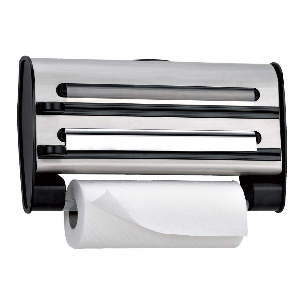 Emsa 505319 Roll Holder Dispenser, Stainless Steel, Grey, 28 x 11 x 41 cm