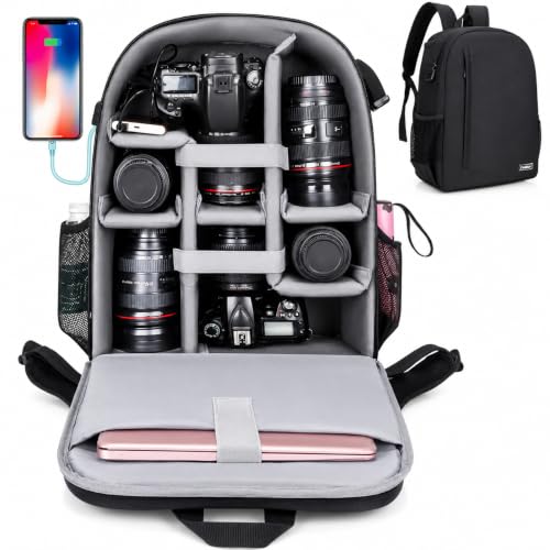 CADeN Kamerarucksack Large Camera Bag Backpack Wasserabweisend Kameratasche