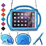 BMOUO Kids Case for New iPad 9.7 2018/2017 - Shoulder Strap Shockproof Handle Stand Case for iPad 9.7 inch 2018 (iPad 6th Generation) / 2017 (5th Gen) iPad 9.7 / iPad Air/iPad Air 2 - Blue