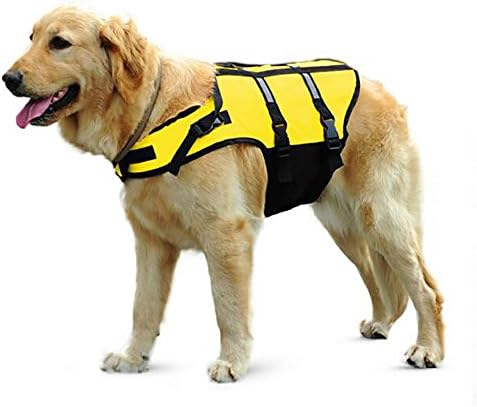 SYSTOND Safe Dog Lifejacket Pet Swimsuit Saver Preserver Life Jacket Floatation Vest Swimwear with Reflective Strip for Small Mediun Large Dogs Lifejacket01