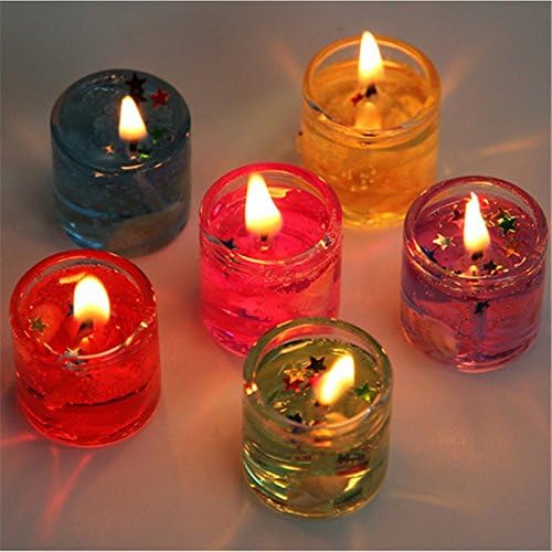 NERLMIAY 24PCS Creative Crystal Jelly Candles for Wedding Birthday Dinner Decoration