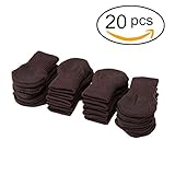 Cuccu 20pcs Brown Color Knitting Wool Furniture Socks/ Chair Leg Floor Protector (Brown Color)