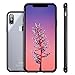 iPhone X Case,Clear Thin Hybrid Cute Armor Hard Back Defender Flexible Silicone TPU Gel Bumper Anti-Slip Scratch Shock-Proof Full Body Resistant Transparent Protective Cover for Apple iPhone X Black