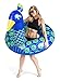 BigMouth Inc Giant Peacock Pool Float, 4 Foot Wide Innertube, Funny Inflatable Vinyl Summer Pool or Beach Toy, Patch Kit Included