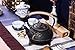 JUEQI 900 ML Old Dutch Cast Iron Teapot, Enamel Craft Tetsubin Japanese Cast Iron Tea Kettle with Stainless Steel Infuser Strainer, Enamel-Coated Interior Plum Bamboo Pattern