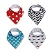 Mittagong Unisex Cotton Baby Bandana Drool Bib with Snaps for Boys Set of 4