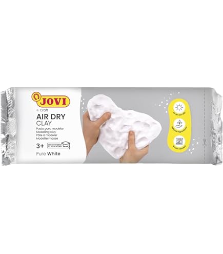 Pepy Premium Air Dry Modeling Clay - 1.1 Lb White Bar, No-Bake, Easy To Sculpt & Paint, Non-Toxic, Made In Italy - View #12