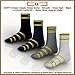 ZOM Long Daily Best Dress Socks for Men, Women, 7 Pr Pk, Cotton, No-Lose, Black M-01