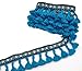 Vicien Marsha Q Embroidered Tassels Fringe Trim Boho Knitting Yarn Lace Ribbon 3 Yard Blue for Sewing Crafts Applique Design Decorating Embroidery Clothing Accessories Bedding Curtains Paper Crafts