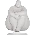 XYQXYQ Fat Lady Figurines Yoga Decor,Woman Sculpture Yoga Figurine Creative Woman Ornament Vintage Home Decoration Room Table Craft Gifts (A)