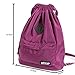 Waterproof Drawstring Sport Bag, Large lightweight Gym Sackpack backpack for Men and Women (Purple)