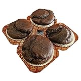 Low Carb Chocolate Muffins (4 Pack) - Fresh Baked - LC Foods - All Natural - Gluten Free - No Sugar - Diabetic Friendly