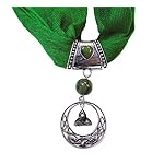 "Trinity Knot Charm Scarf" Made with Genuine Irish Connemara Marble "Trinity Knot Charm Scarf" Made with Genuine Irish Connemara Marble