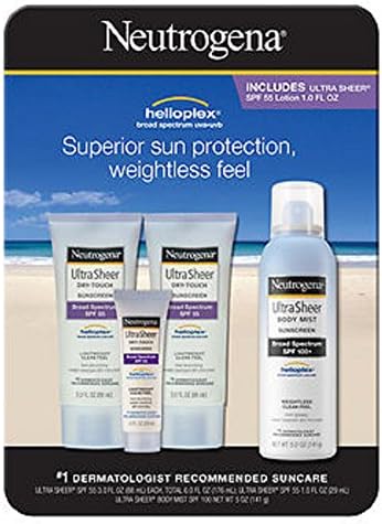 Neutrogena Ultra Sheer Dry Touch Sunscreen Multi-Pack, SPF 55, EXP 09/2018