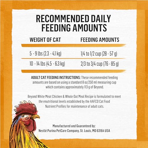 PURINA BEYOND NATURAL DRY CAT FOOD WHOLESOME INGREDIENTS FOR WHOLE HEALTH WHITE MEAT CHICKEN AND WHOLE OAT MEAL RECIPE – 3 LB. BAG