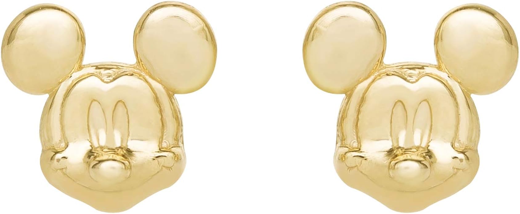 Disney Mickey Mouse 14KT Yellow Gold Stud Earrings; Jewelry
