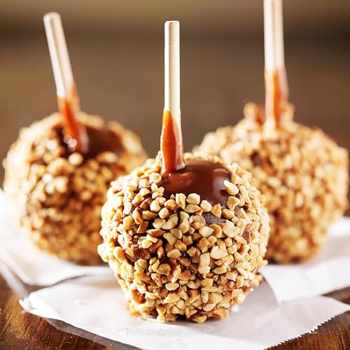 HANSGO 180PCS Candy Apple Skewers Sticks, Thickened Bamboo Sticks for Caramel Apple Semi-point Sticks Corn Dog Sticks Lollipop Sticks Sausage Meat Fruit Chocolate Fountain Skewers