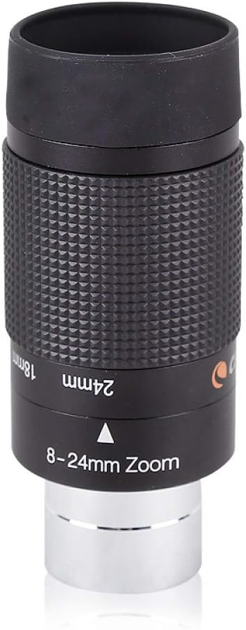 QFERW Telescope astronomical Telescope eyepiece 1.25 inch 8-24 eyepiece 8-24mm Zoom eyepiece Continuous zooming variable Folding,Black