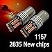 CIIHON 1157 LED Brake Lights Bulb Lamp Bay15d Red 2057 7528 12V 15-2835SMD Backup Reverse Tail Parking Stop Bulbs Extremely Bright Replacement(Pack of 2)