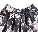 Face N Face Women's High Elastic Waist Flare Pleated A Line Midi Skirt Large Black
