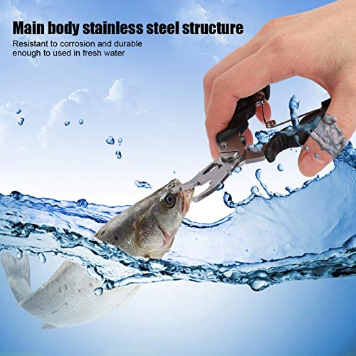 Edelstahl Kleiner Kontrollgriff Gerader Griff Angelwerkzeug Angelzange Angelgriff zum Angeln mit Feder – Bild 8