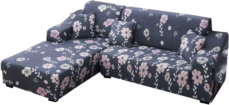 Sofa Slipcover Stretch Fabric Flower Bird Pattern Elastic Loveseat Couch Settee Protector 1 2 3 4 Seater Combination Set