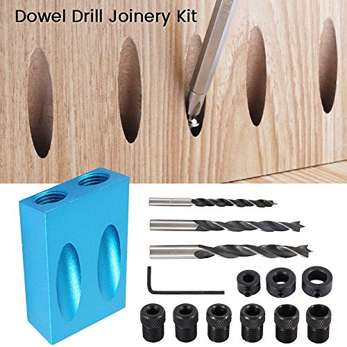 Pocket Hole Screw Jig Dowel Drill Joinery Kit Carpenters Wood Woodwork Guides Joint Angle Tool Carpentry Locator Craft Pack of 14 - Thumbnail 4