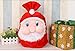 ZJchao Santa's Gift Sack Bags, 1Pc Cute 3D Santa Claus Face Red Velvet Fabric Bags for Wrapping Candys Toys