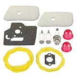 Panari (Pack of 2 530150253 Air Filter + Fuel Line Filter Primer Bulb Gasket for Craftsman Husqvarna 128LD 128L 128LDX 128R 128RJ 124C 124L 128C 128CD String Trimmer/Brush Cutter