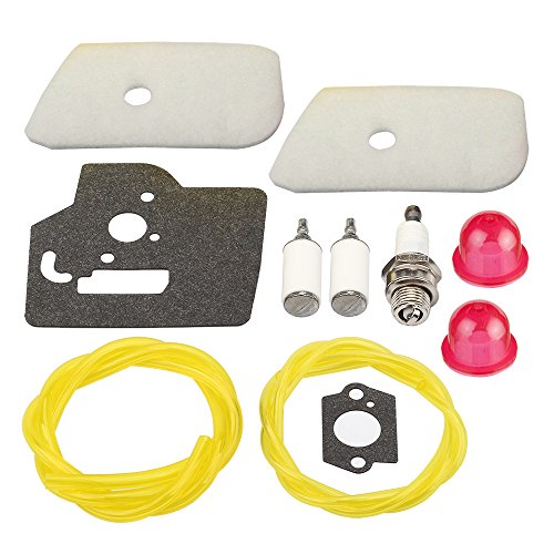 Panari (Pack of 2 530150253 Air Filter + Fuel Line Filter Primer Bulb Gasket for Craftsman Husqvarna 128LD 128L 128LDX 128R 128RJ 124C 124L 128C 128CD String Trimmer/Brush Cutter