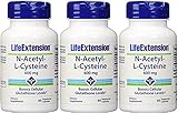 Life Extension N-Acetyl Cysteine 600 Mg, 60 vegetarian caps x 3