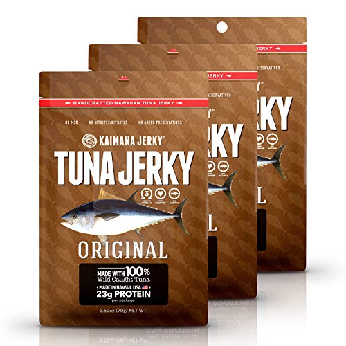 Kaimana WildCaught Ahi Tuna Jerky Original Rich in Omega3s & High