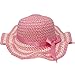 Gift Boutique 4 Girl Tea Party Hats Girls Straw Hat for Kids Costume Easter Princess Toddler Children's Birthday Supplies in Light Pink Hot Pink Yellow and Purple Colors