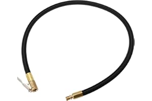 A ABSOPRO Copper Nylon 60cm 24" Tire Valve Connect Pipe Air Chuck Inflator Compressor Pump Extension Hose for Car Motorbike B