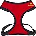 Radiant Red Dog Harness by SunGrow: Comfortable, Soft breathable fabric: Adjustable from 14 to 20”: Safe Padded neck opening: Easy Snap on and off: Secure Straps & D rings