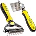 ShedTitan Pet Grooming Tools Value Bundle - 2 Sided Undercoat Rake & Long Teeth Dematting Comb for Dog, Cat, Horse - Easy & Safe Detangler, Dematter, Deshedder, Matt Breaker for Long & Medium Hair